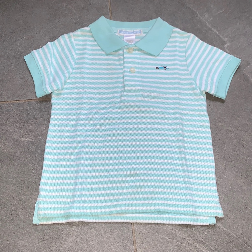 Janie and Jack polo with car appliqué